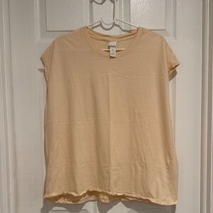 H&M Women's Short Sleeve Tee in Light Peach